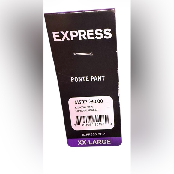 Express Women's Ponte Pant (Charcoal Heather, Size XXL (NWT) - Picture 5 of 5